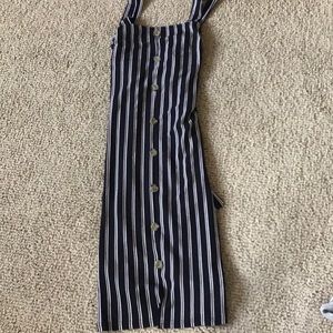 Striped midi dress